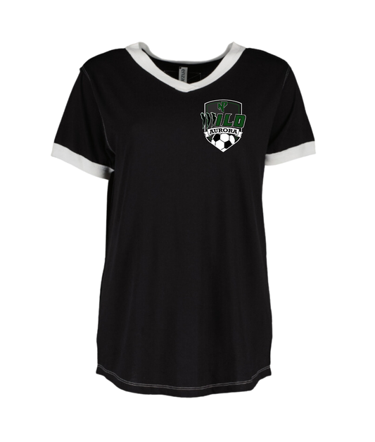 NP Soccer Wild Crest V-Neck Ringer T-Shirt