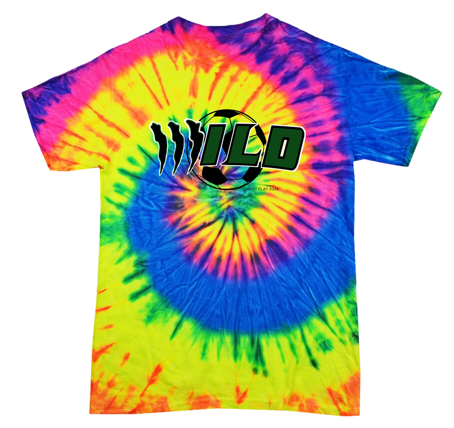 WILD REACTIVE RAINBOW TIE DYE - NP Soccer Aurora Wild T-Shirt