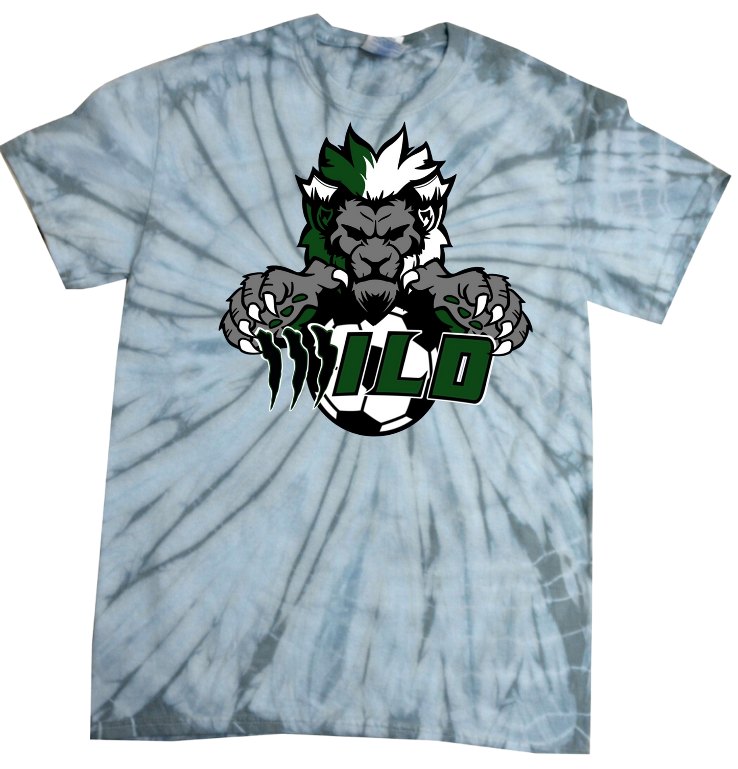 WILD MASCOT SPIDER TIE DYE - NP Soccer Aurora Wild T-Shirt